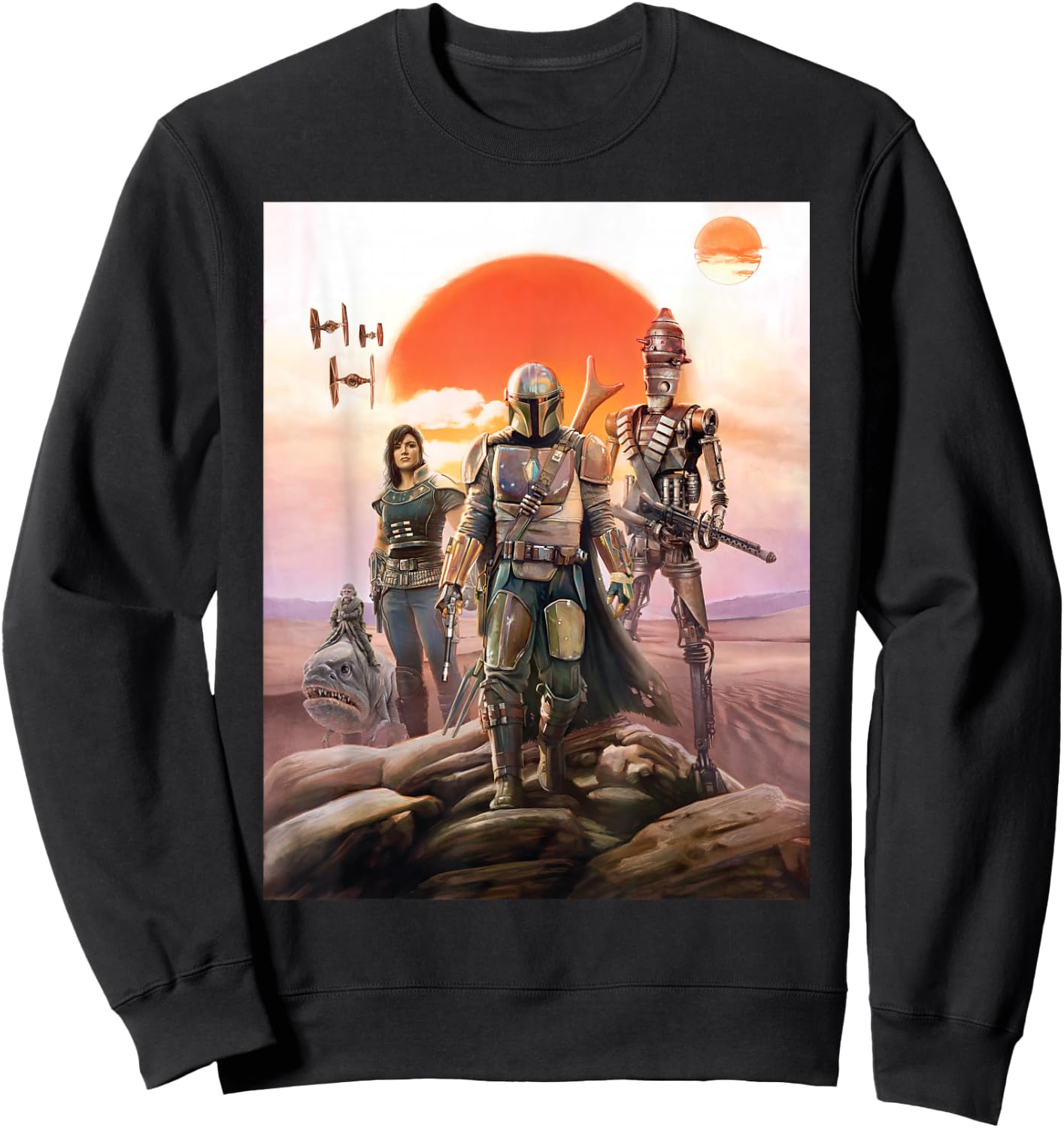 Star Wars The Mandalorian Group Poster Sweatshirt - Sweatshirt | Black