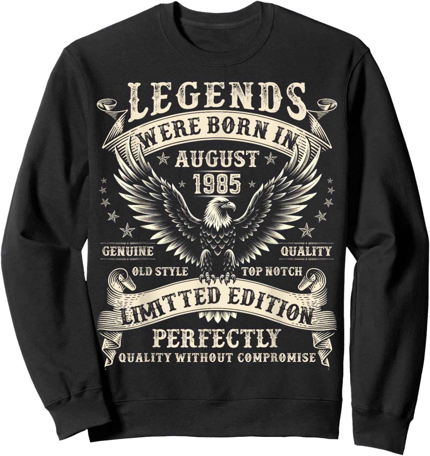 39 Year Old Birthday Gifts 39th Birthday August 1985 Sweatshirt - Sweatshirt | Black