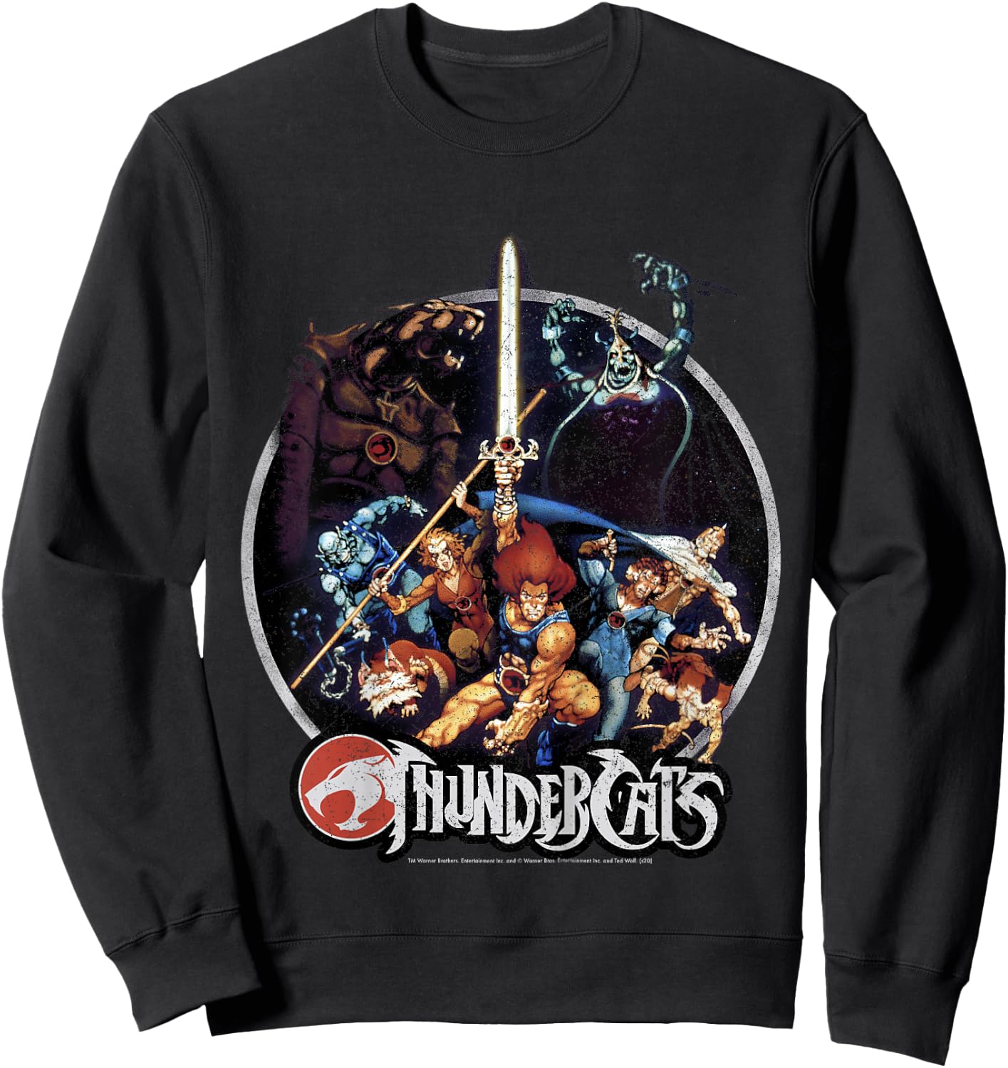 Kids Thundercats Group Shot Vintage Circle Sweatshirt - Sweatshirt | Black