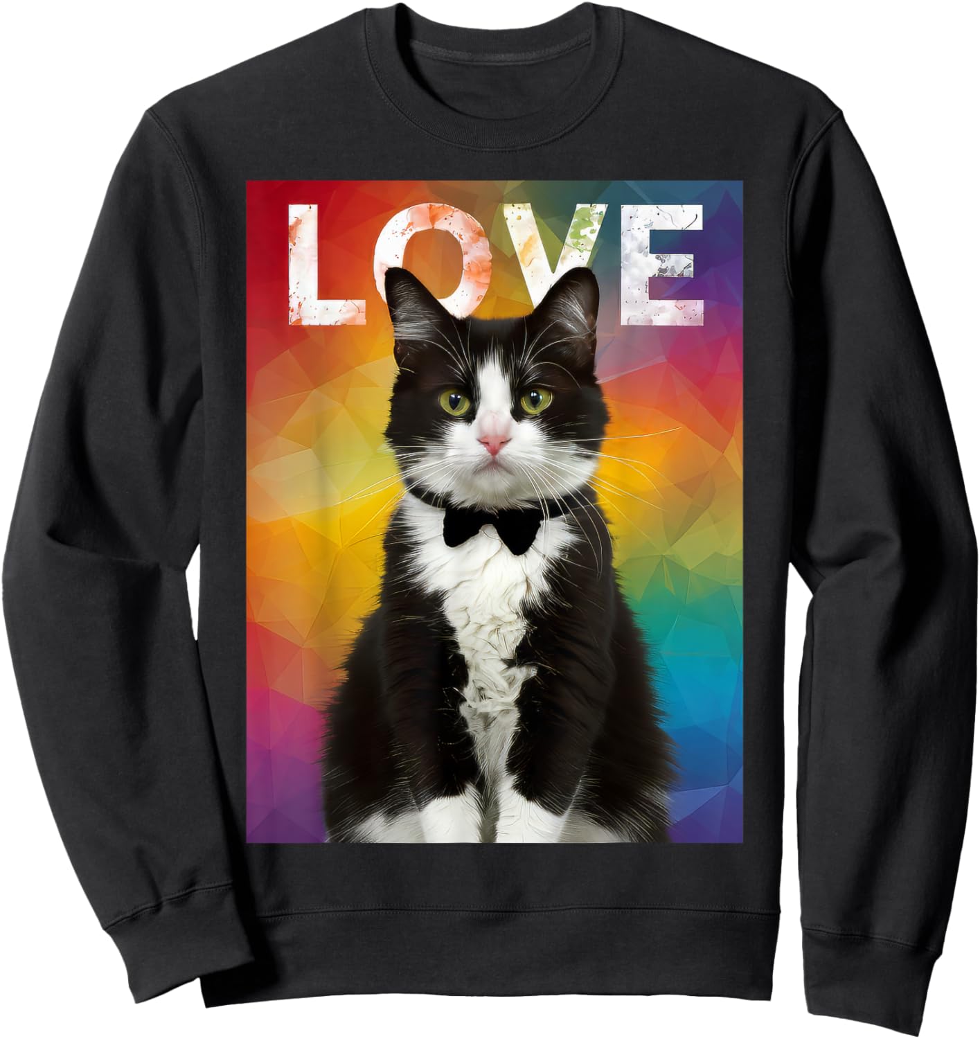 My Tuxedo Cat Is My Best Friend Funny Cat Lovers Women Girls Kids Sweatshirt - Sweatshirt | Black