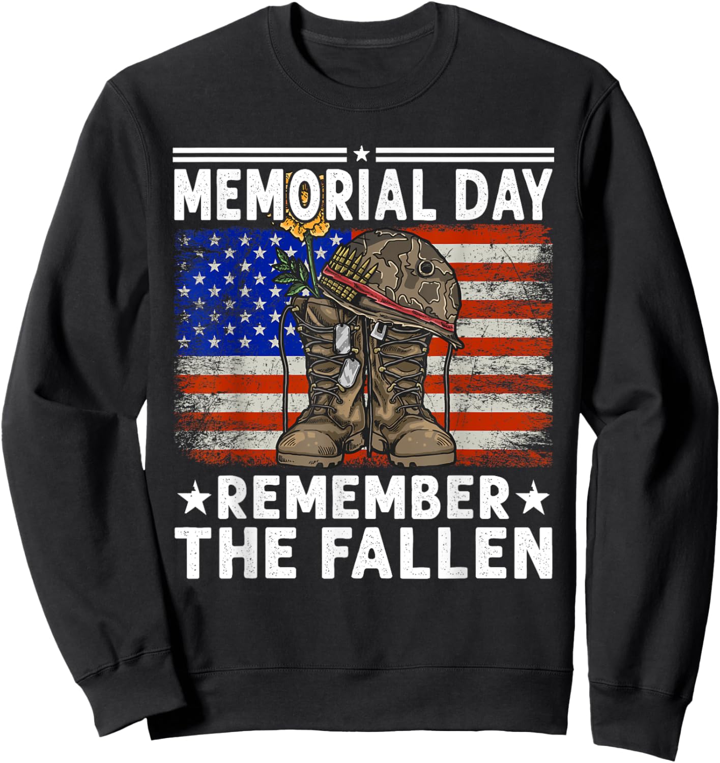 Memorial Day Remember The Fallen - Veterans Sweatshirt - Sweatshirt | Black