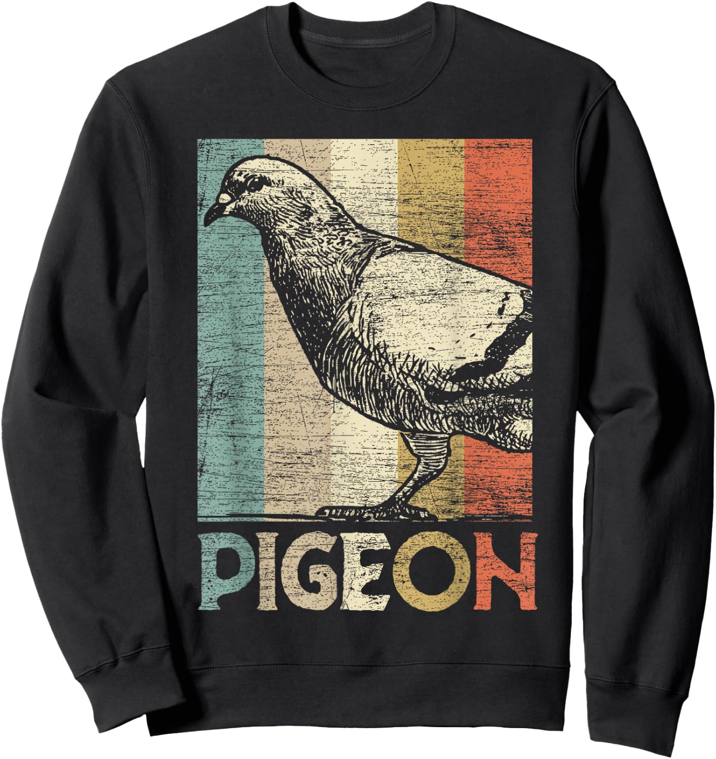 Retro Pigeon Sweatshirt - Sweatshirt | Black