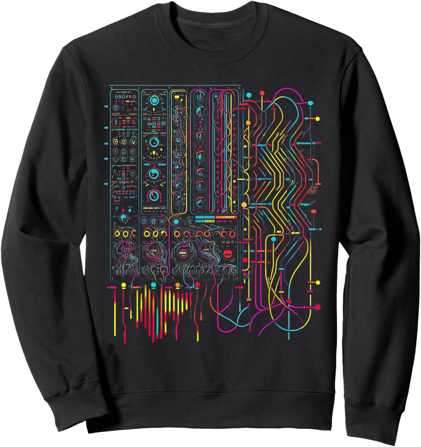 Analogue Synthesiser Electronic Music Modular Life Sweatshirt - Sweatshirt | Black
