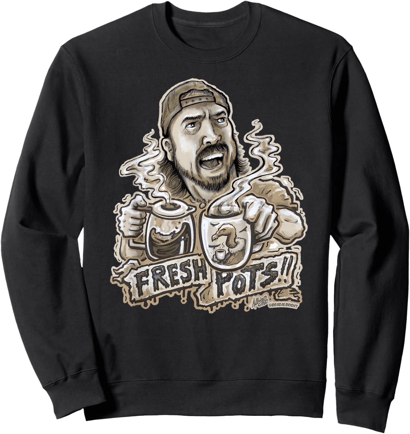 Fresh Pots Coffee Sweatshirt - Sweatshirt | Black