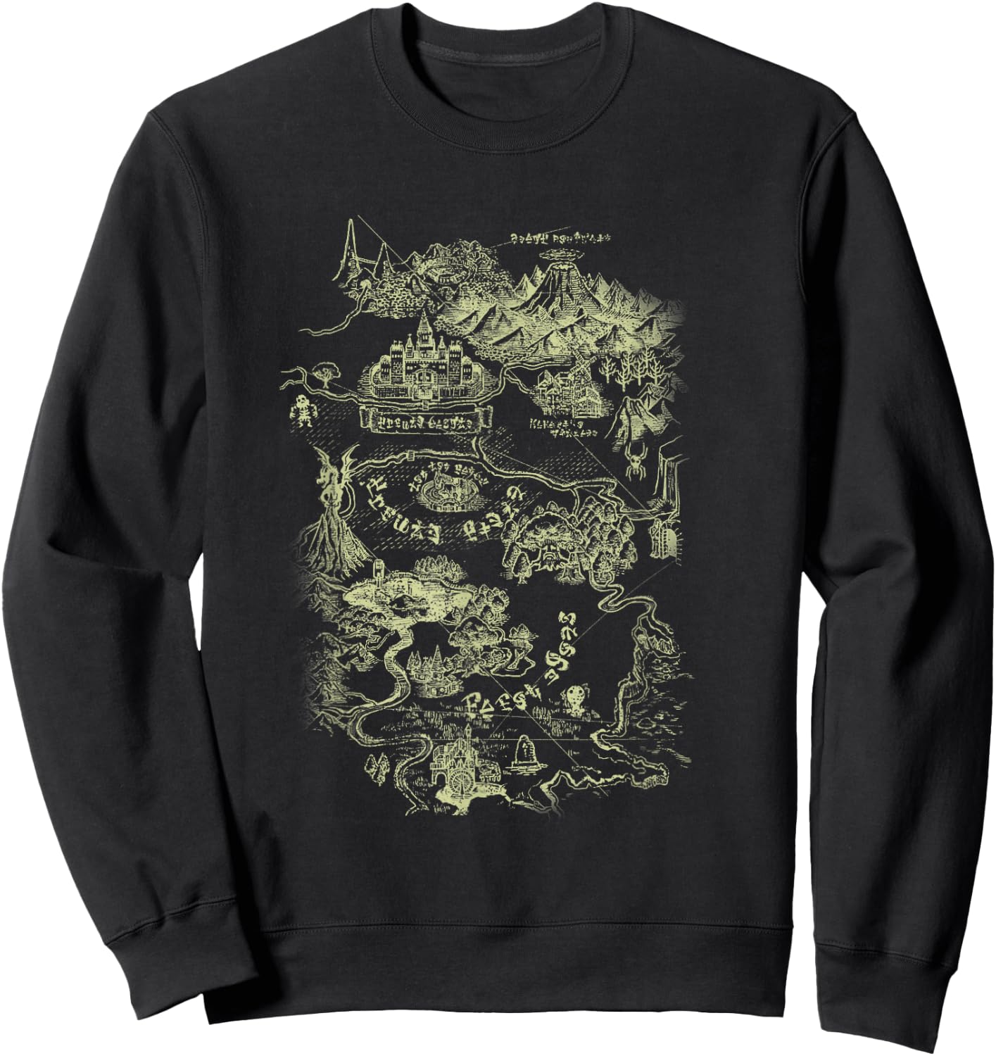 The Legend of Zelda Hyrule Map Sweatshirt - Sweatshirt | Black