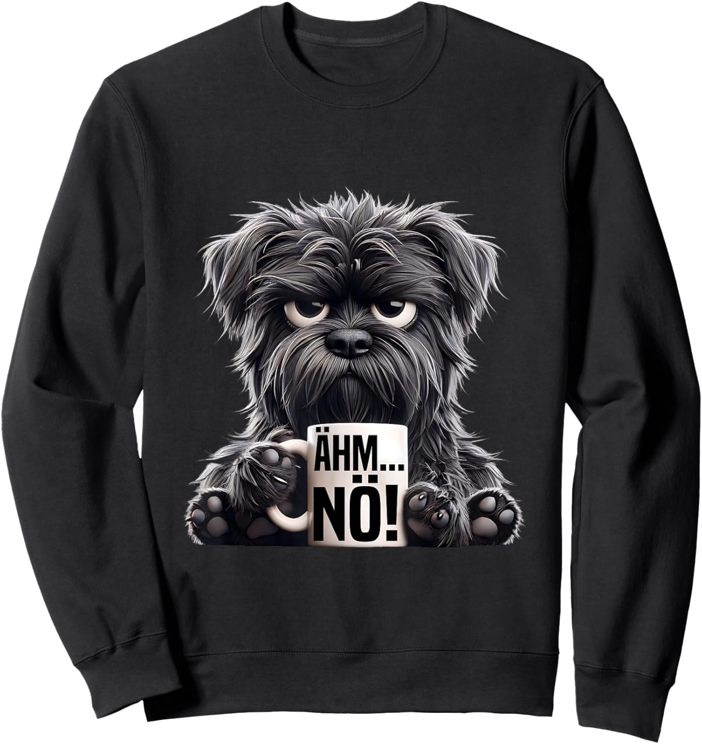 Grimmiger Hund Arbeitskollegen Herren Damen Lustiges Hund Sweatshirt - Sweatshirt | Black