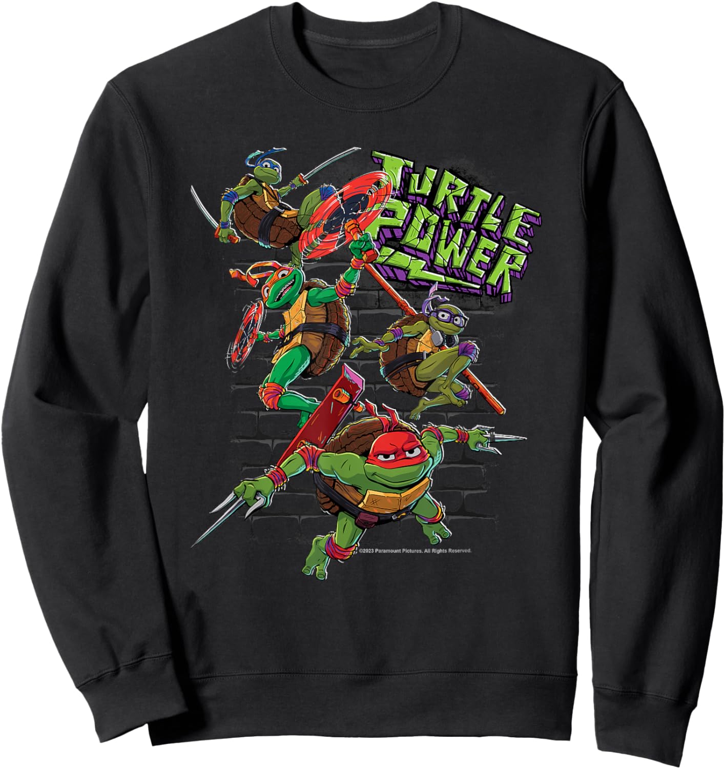 Teenage Mutant Ninja Turtles: Mutant Mayhem Turtle Power Sweatshirt - Sweatshirt | Black