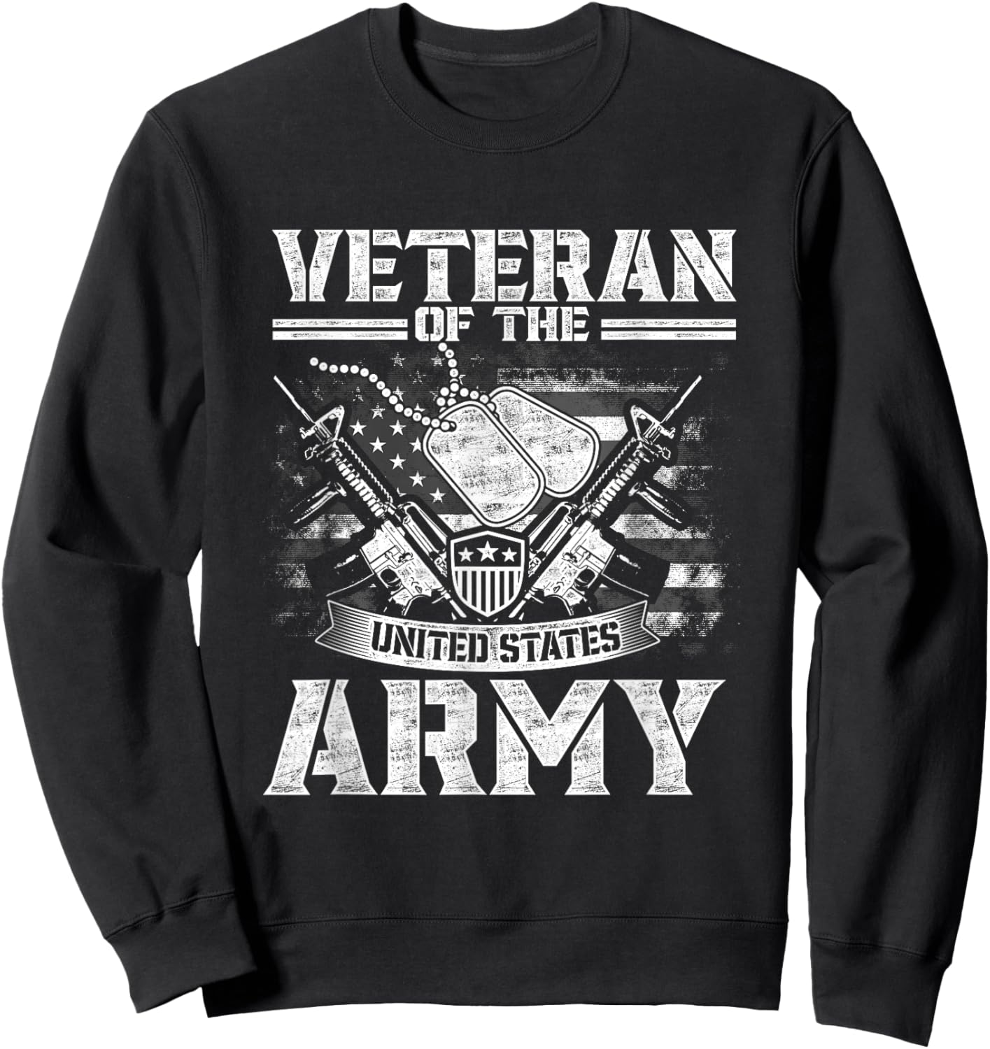 Veteran of United States US Army veteran Father's Day Sweatshirt - Sweatshirt | Black