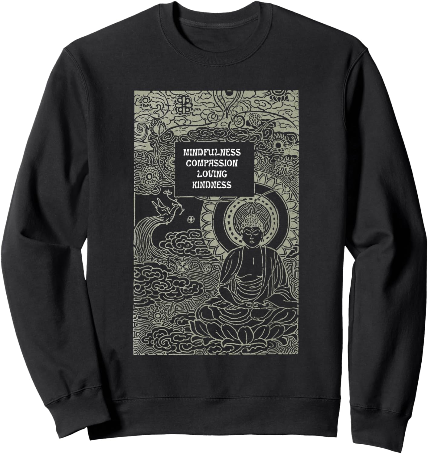 Buddha Mindfulness Compassion Kindness Sweatshirt - Sweatshirt | Black
