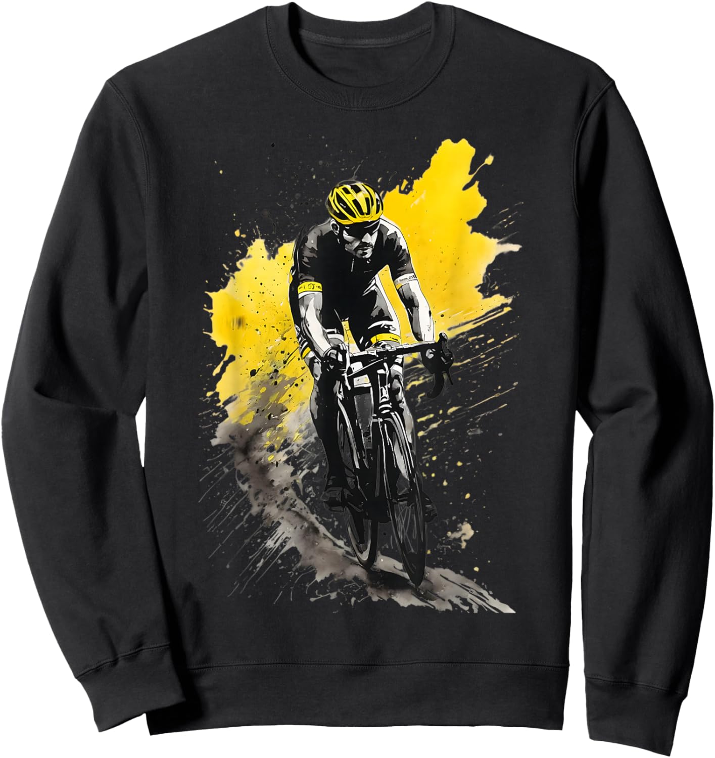 Racing Cyclist On Road Bike Sweatshirt - Sweatshirt | Black