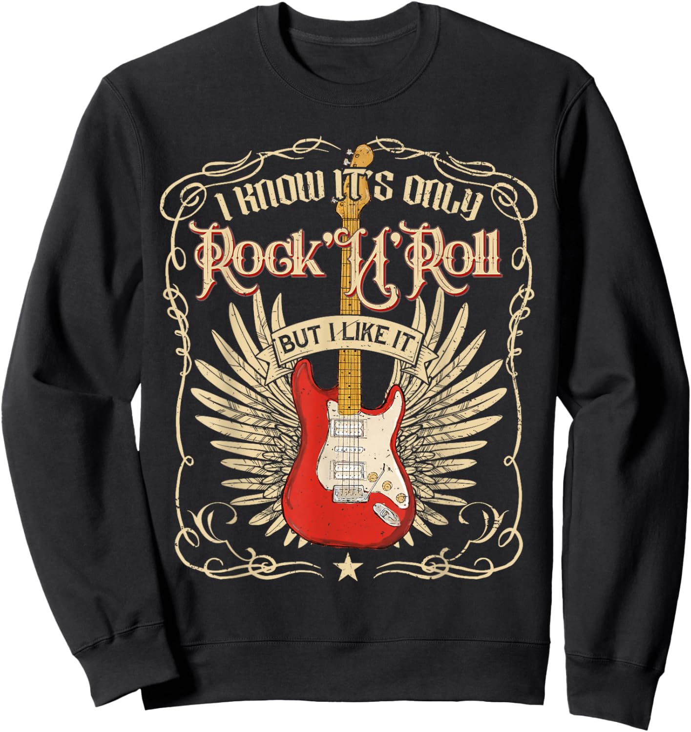 Ich weiß, es ist nur Rock'n'Roll, Aber ich mag es, Rockmusik Sweatshirt - Sweatshirt | Black