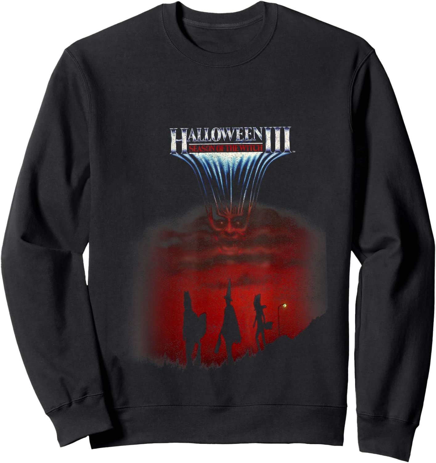Halloween 3 Season Of The Witch Silhouette Poster Sweatshirt - Sweatshirt | Black