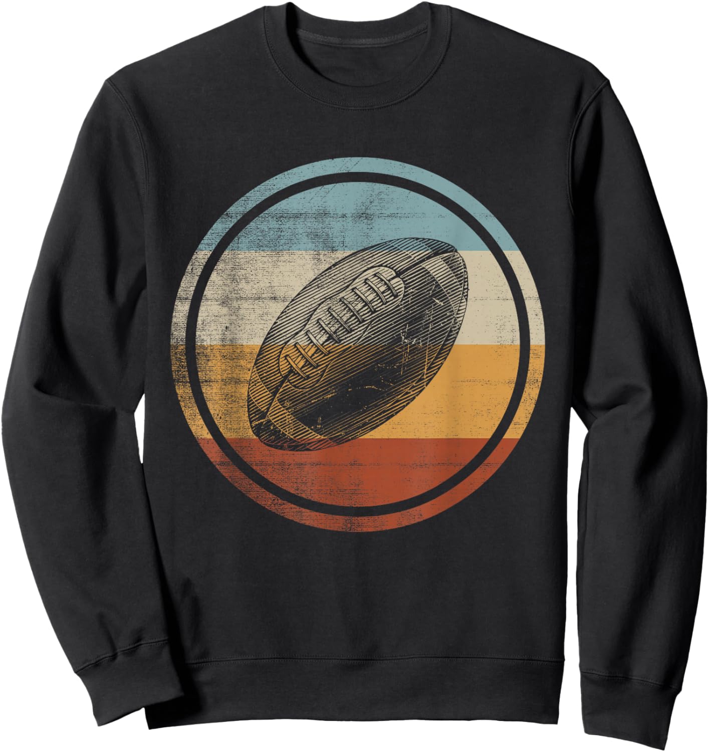 Retro Vintage Design American Football Sweatshirt - Sweatshirt | Black