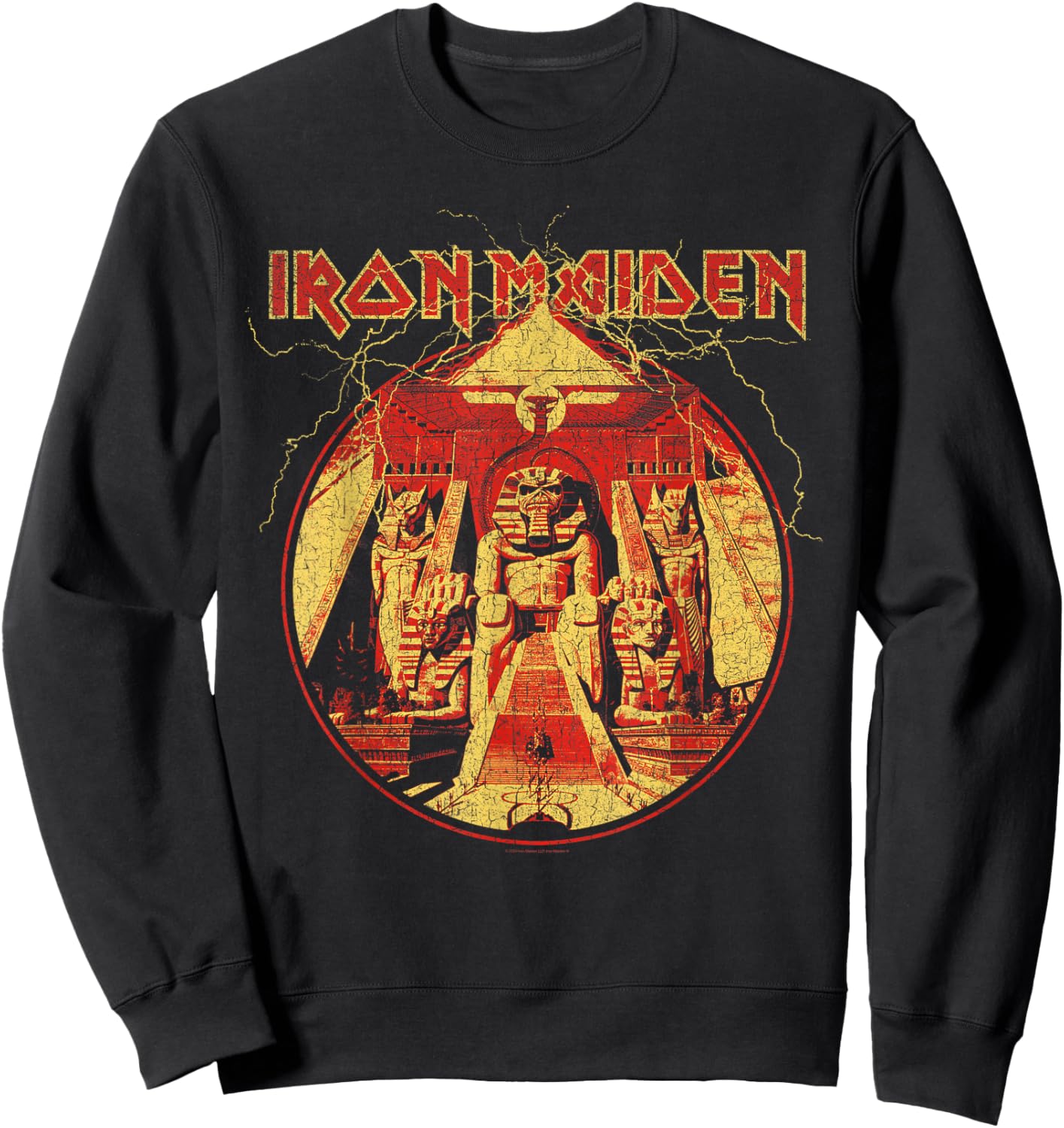 Iron Maiden Lightning Circle Navy Sweatshirt - Sweatshirt | Black