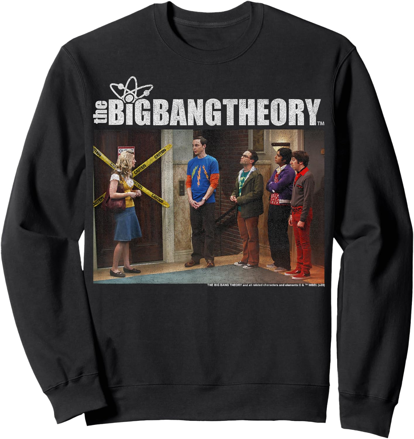 The Big Bang Theory Broken Elevator Group Shot Sweatshirt - Sweatshirt | Black