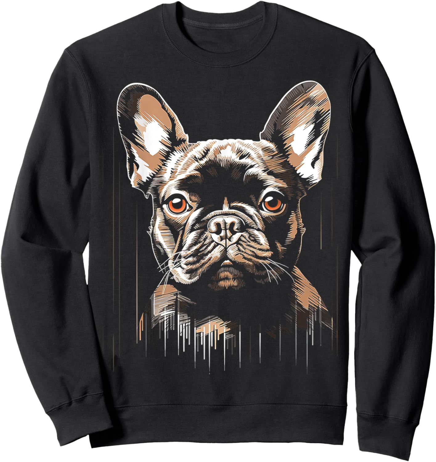 French Bulldog Motif Pet Art Dog French Bulldog Sweatshirt - Sweatshirt | Black