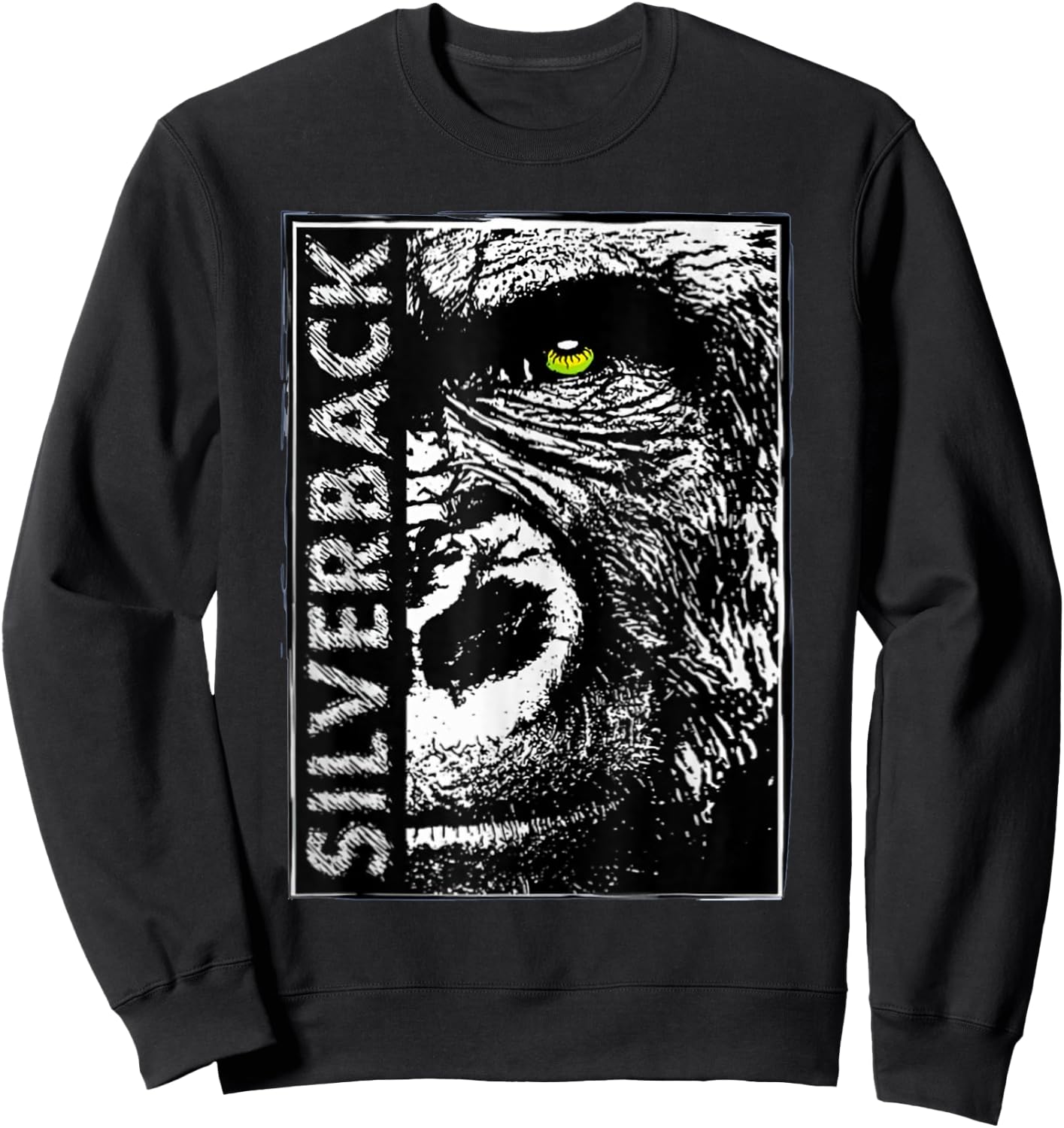 Silverback Gorilla Ape Buff Alpha Gym Gift Sweatshirt - Sweatshirt | Black
