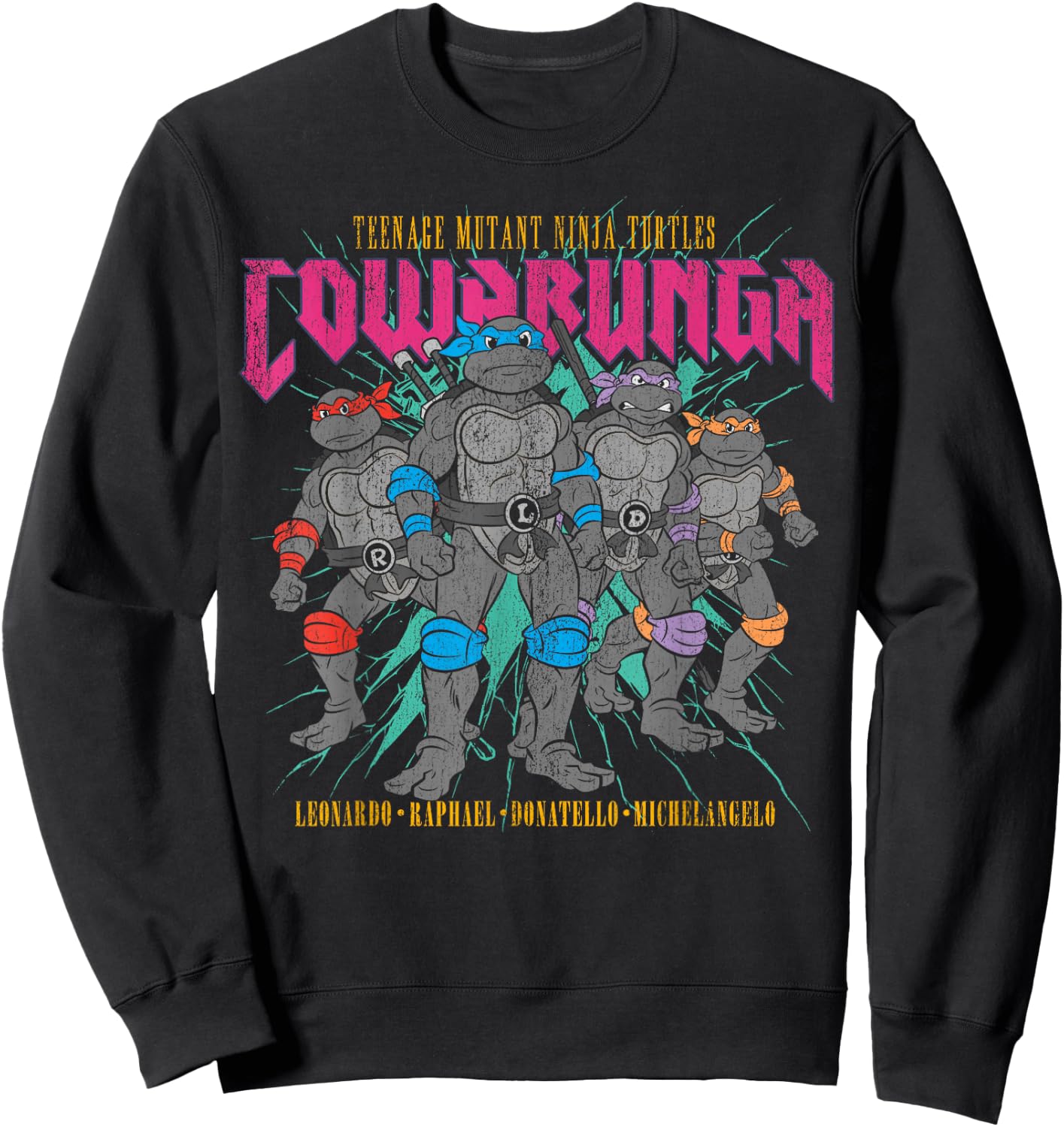 Teenage Mutant Ninja Turtles Cowabunga Group Sweatshirt - Sweatshirt | Black