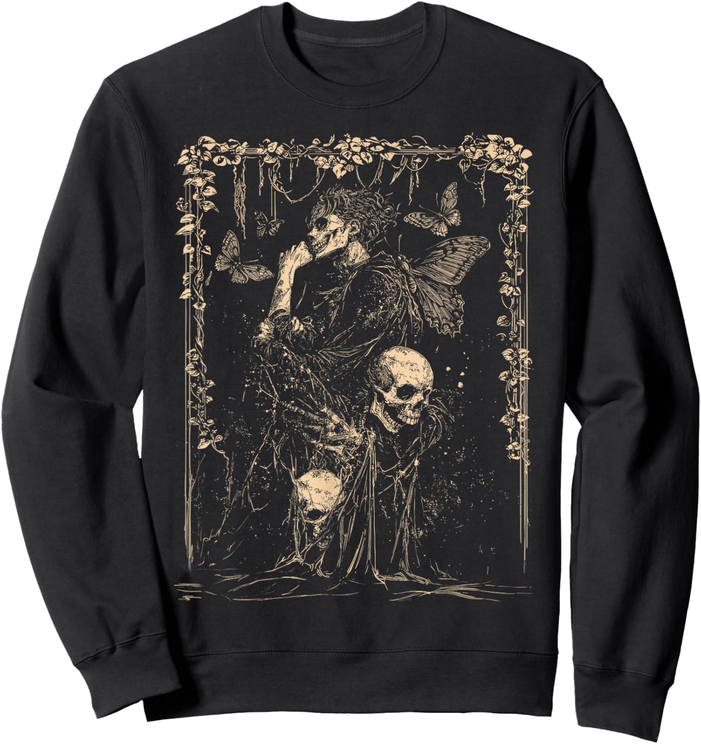 Grunge Romanticore Romanticism Gothic Trendy Y2K 1800s 2000s Sweatshirt - Sweatshirt | Black