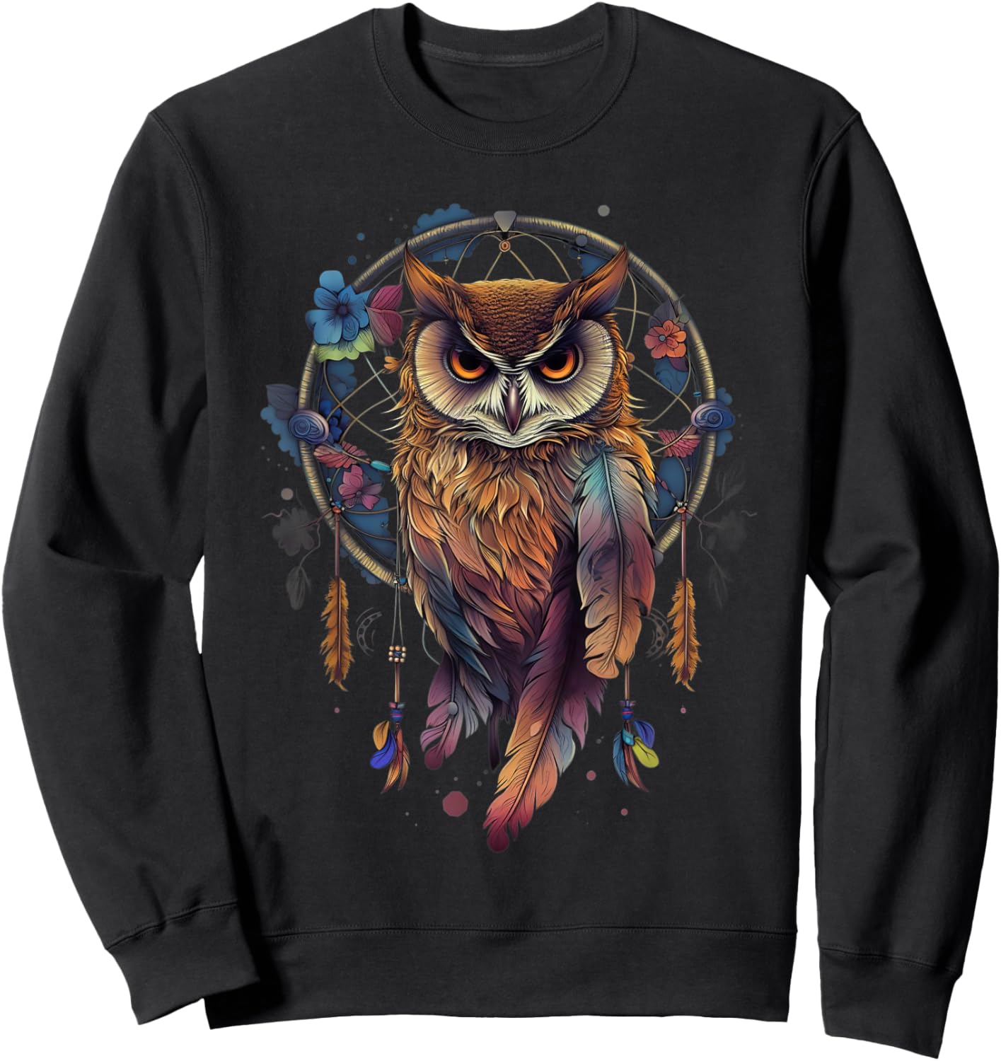 Owl Dream Catcher Bird for a Esotericist Sweatshirt - Sweatshirt | Black