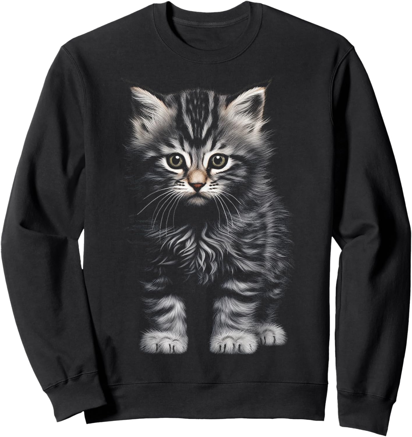 C@tLav Cat Graphic -Adults and Kids , Black, Small Sweatshirt - Sweatshirt | Black