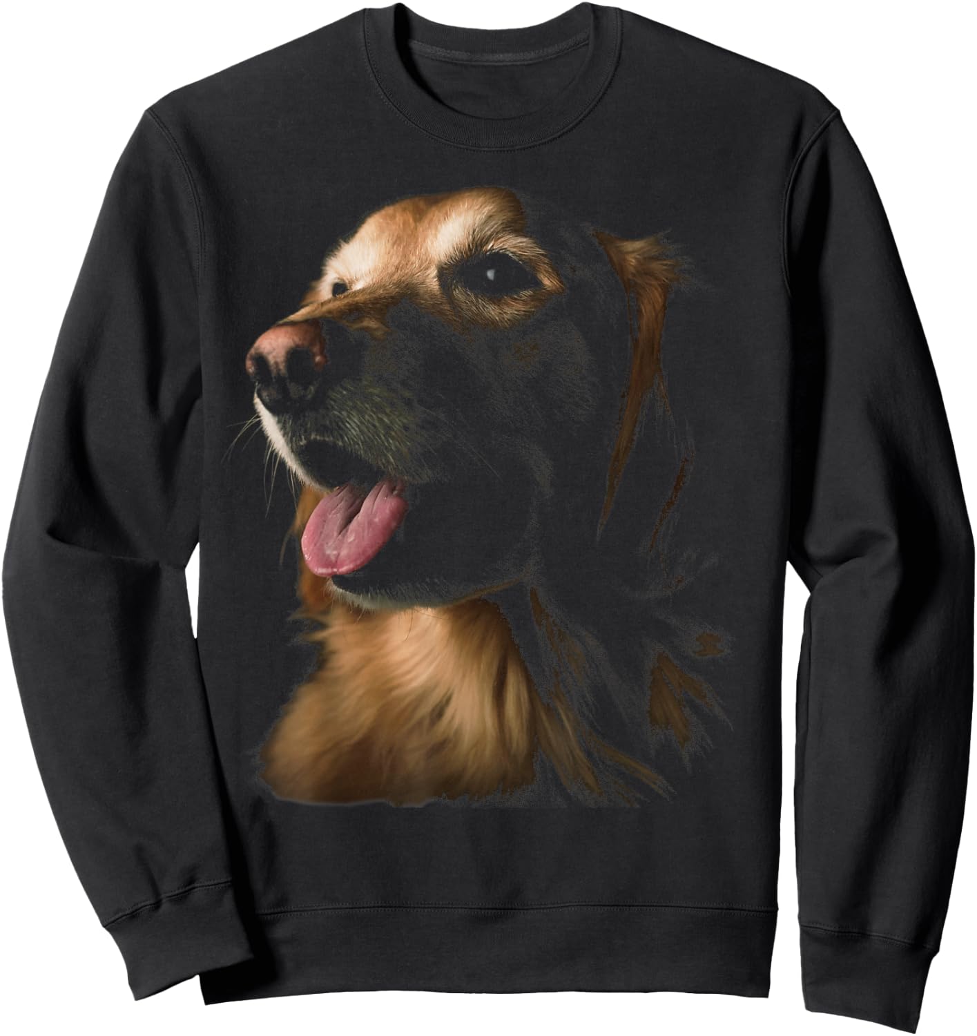 Golden Retriever Face Sweatshirt - Sweatshirt | Black