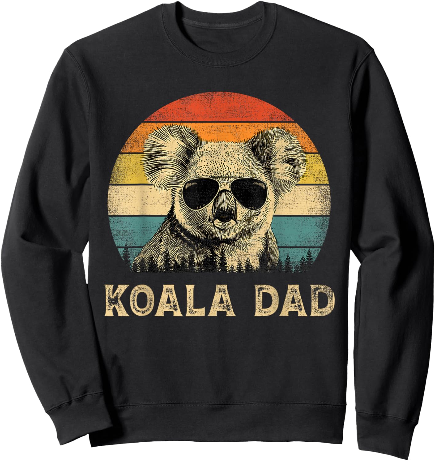 Vintage Koala Dad Koala Lovers Daddy Father's Day Sweatshirt - Sweatshirt | Black