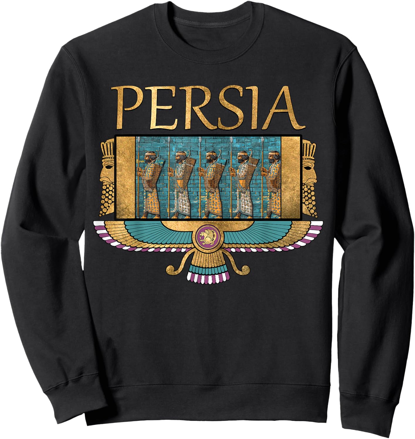 Ancient Persia Immortals of the Persian Empire Sweatshirt - Sweatshirt | Black