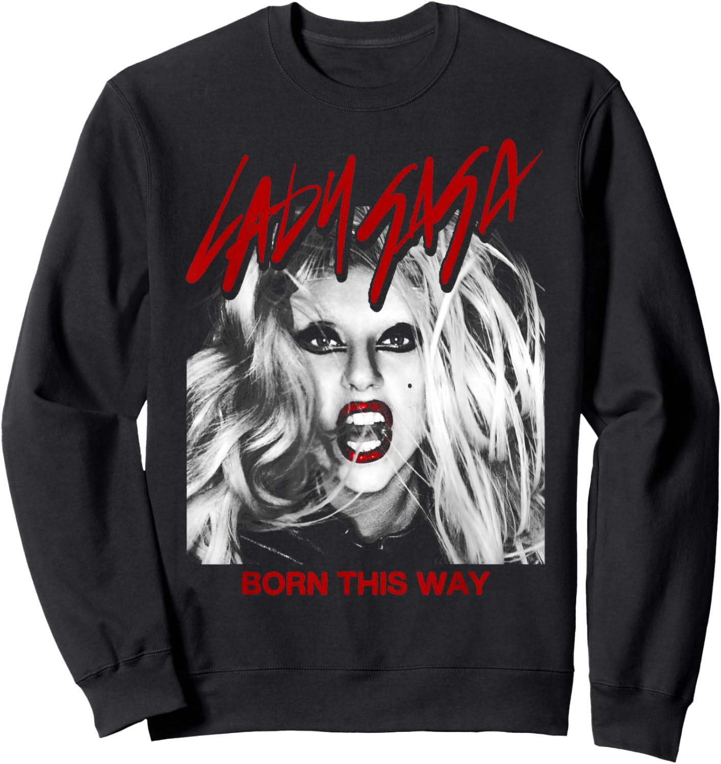 Official Lady Gaga Born This Way Cover Sweatshirt - Sweatshirt | Black