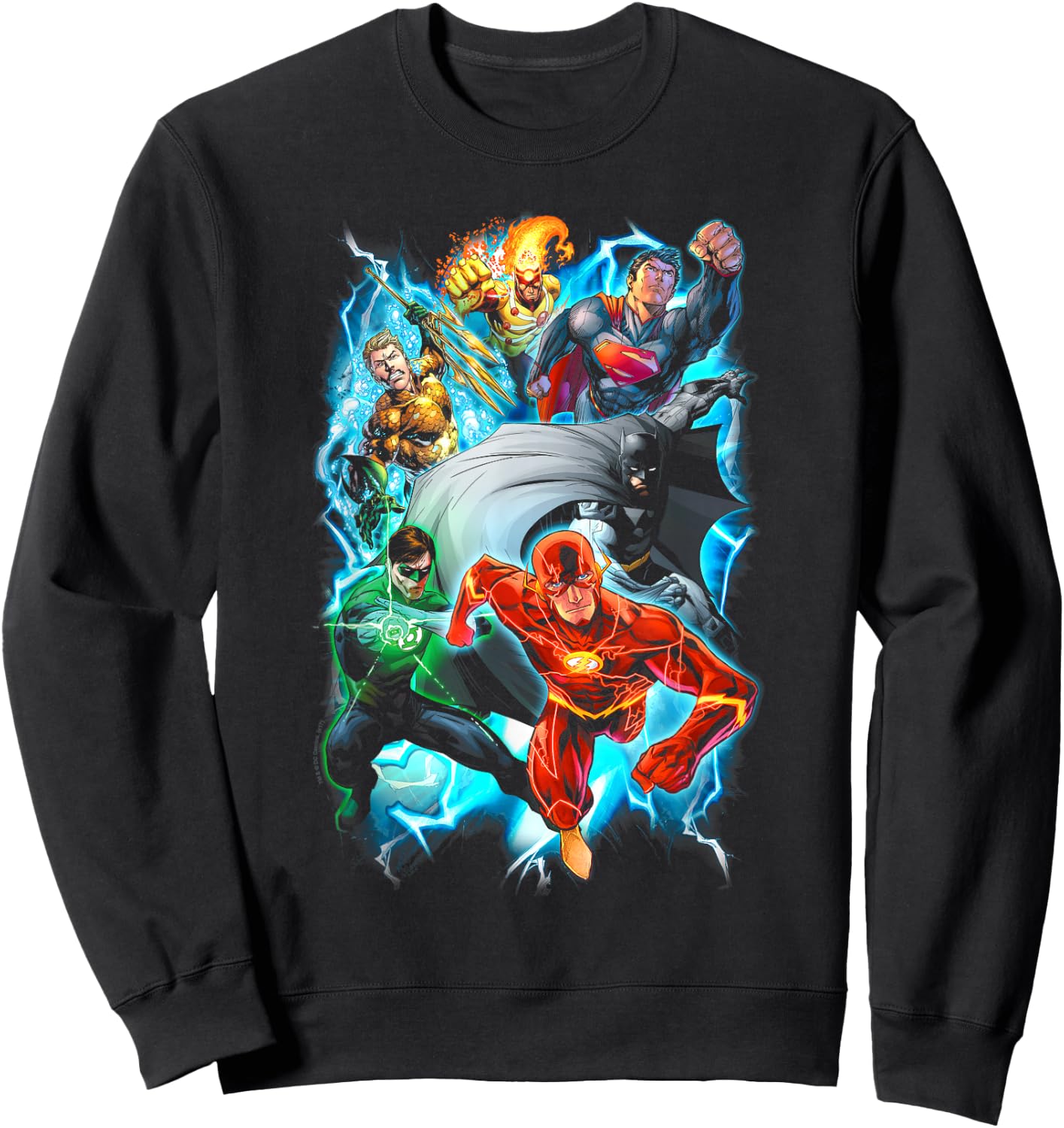 Justice League Electric Team Sweatshirt - Sweatshirt | Black