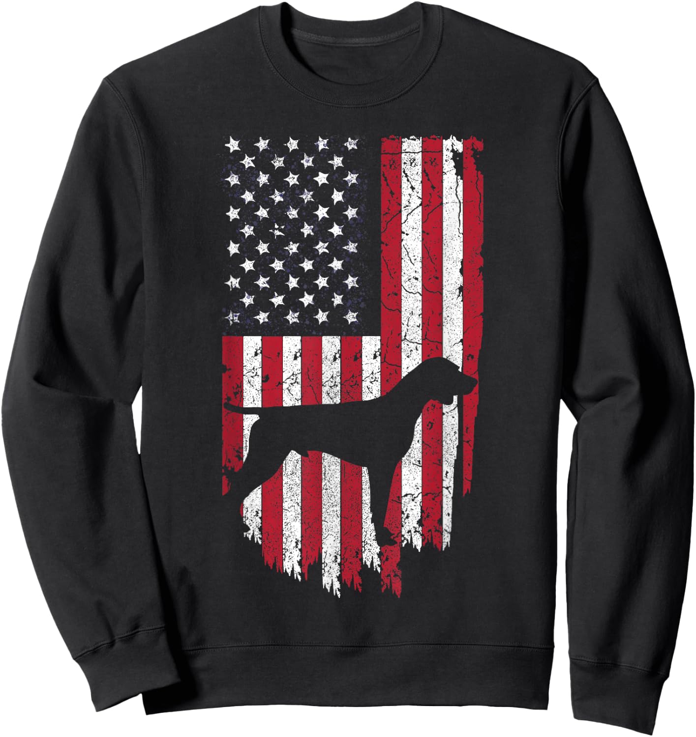 German Short-haired Pointer Dog Silhouette Shirts, American Sweatshirt - Sweatshirt | Black