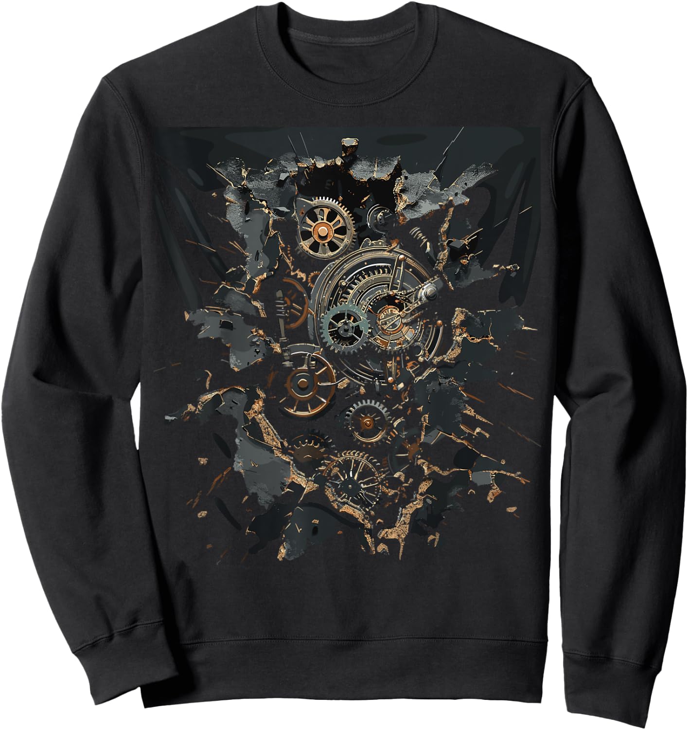Steam Punk Mechanics Steampunk Art Sweatshirt - Sweatshirt | Black