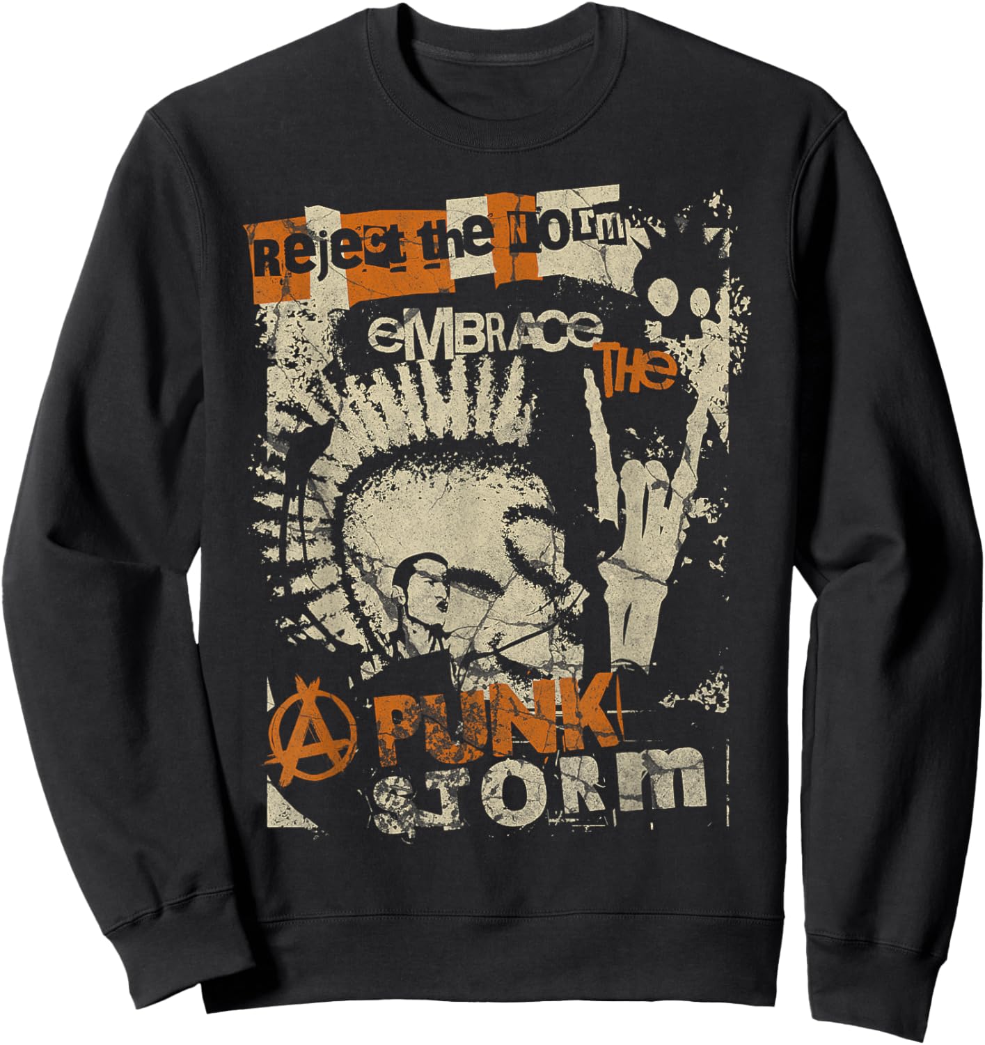 Punk Rock Music Sweatshirt - Sweatshirt | Black