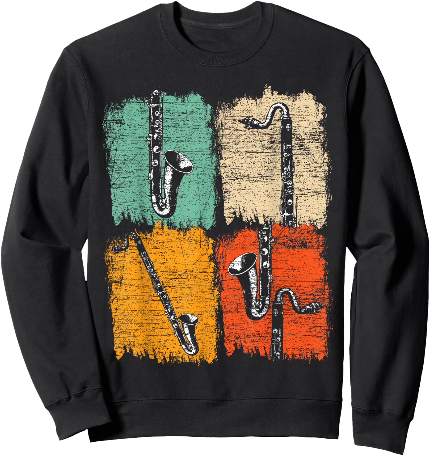 Retro Bass Clarinet Sweatshirt - Sweatshirt | Black