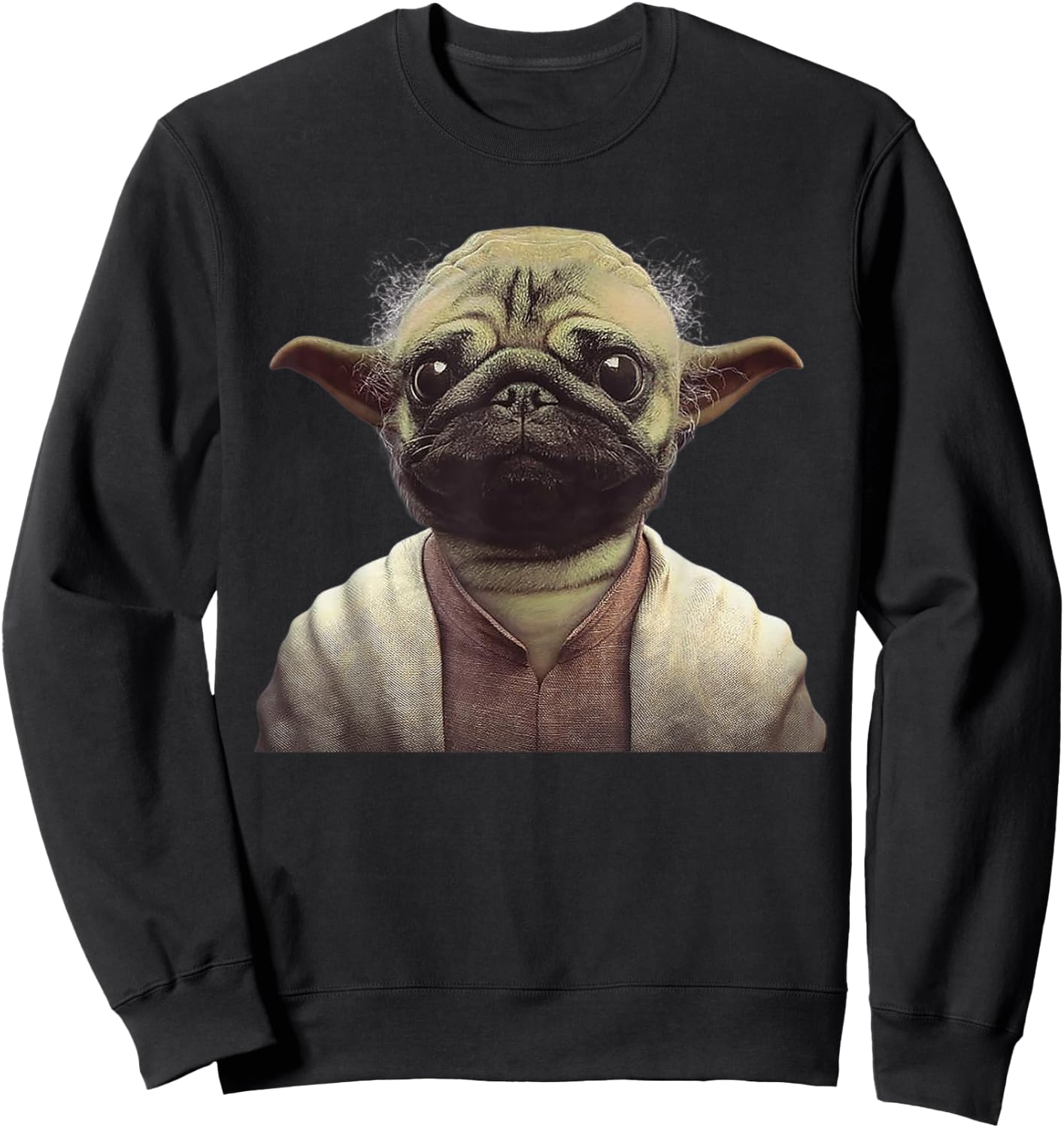 Pugoda Star Alien Pug Dog Great Gift Women Kids Sweatshirt - Sweatshirt | Black