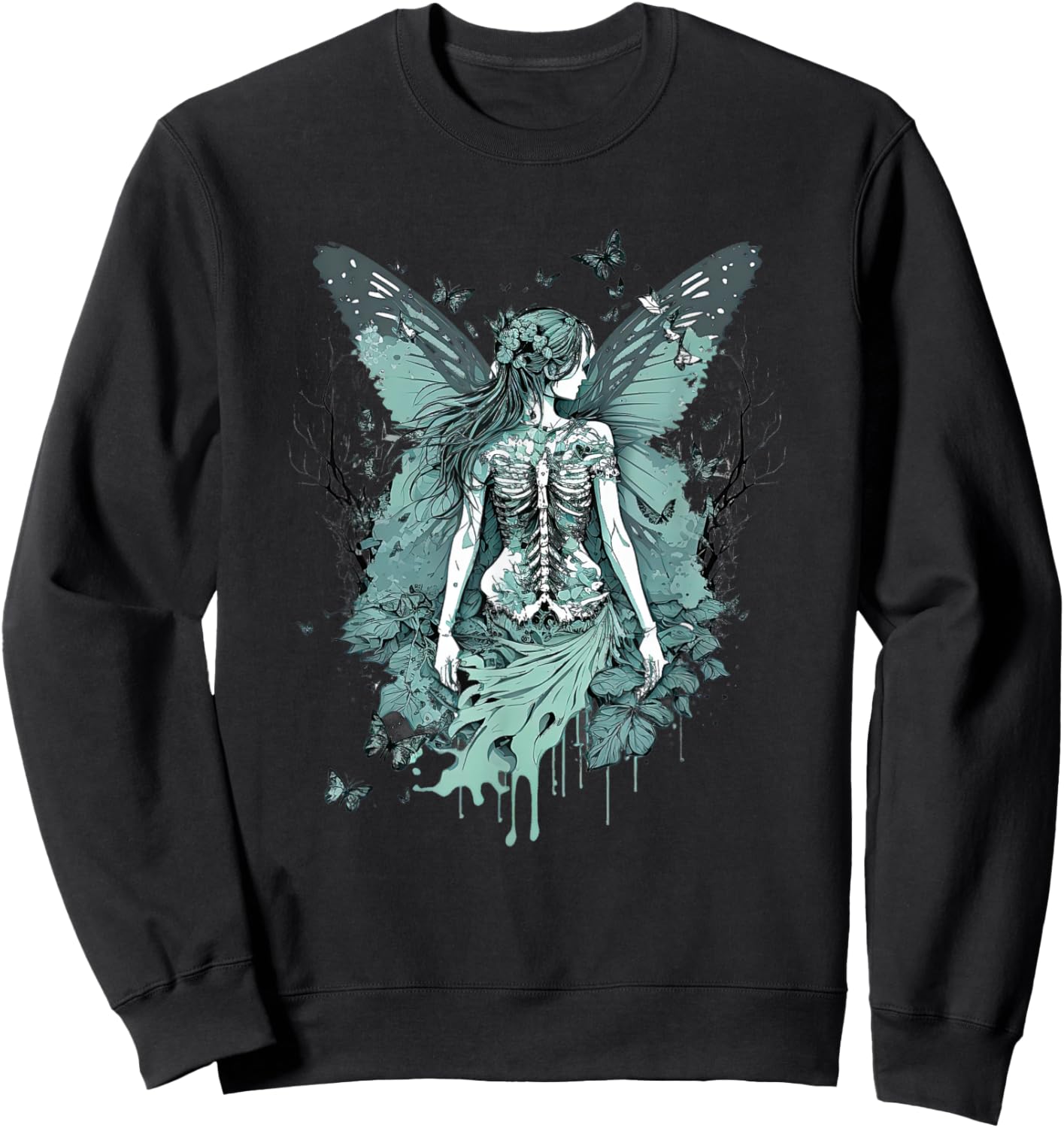 Goth Fairycore Aesthetic gothic fairy Aesthetic Sweatshirt - Sweatshirt | Black