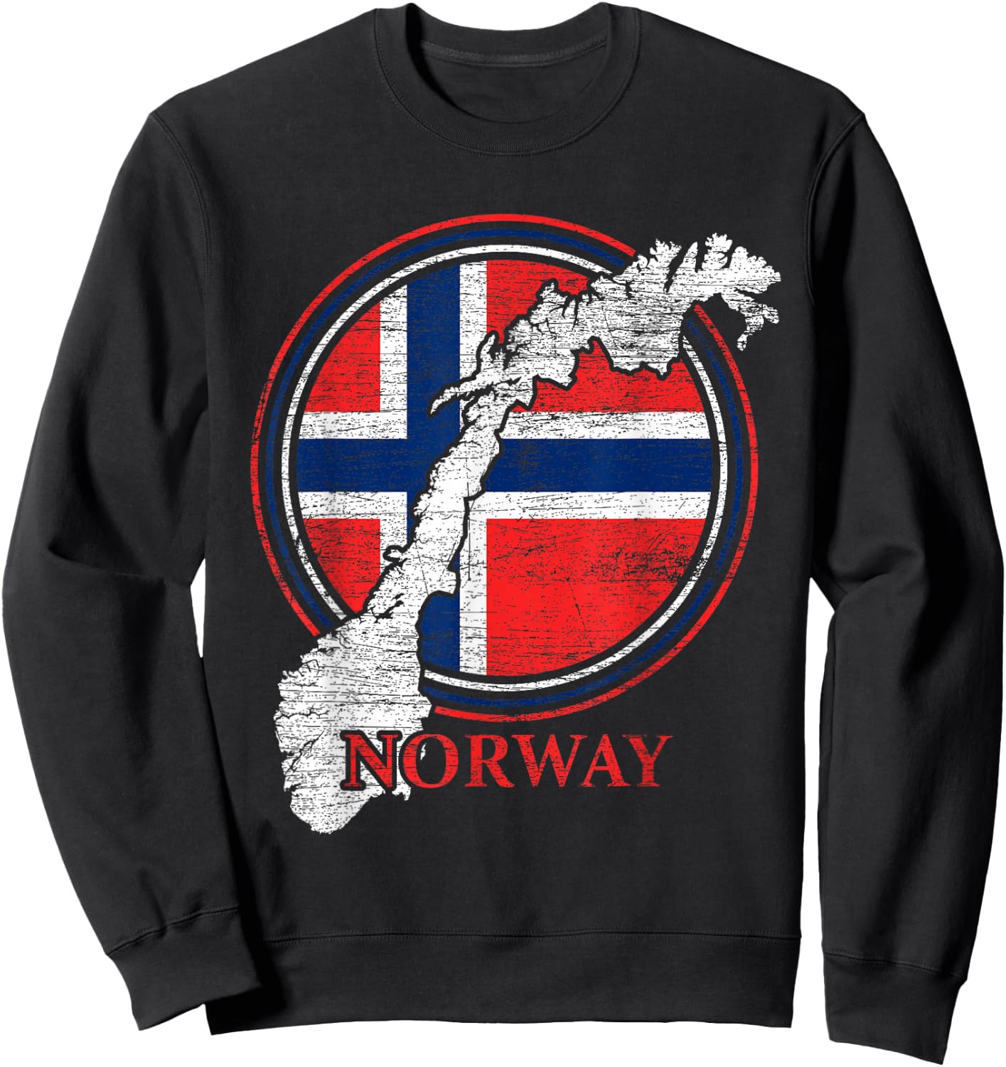 Norway Norwegian Country Scandinavia Norway Sweatshirt - Sweatshirt | Black