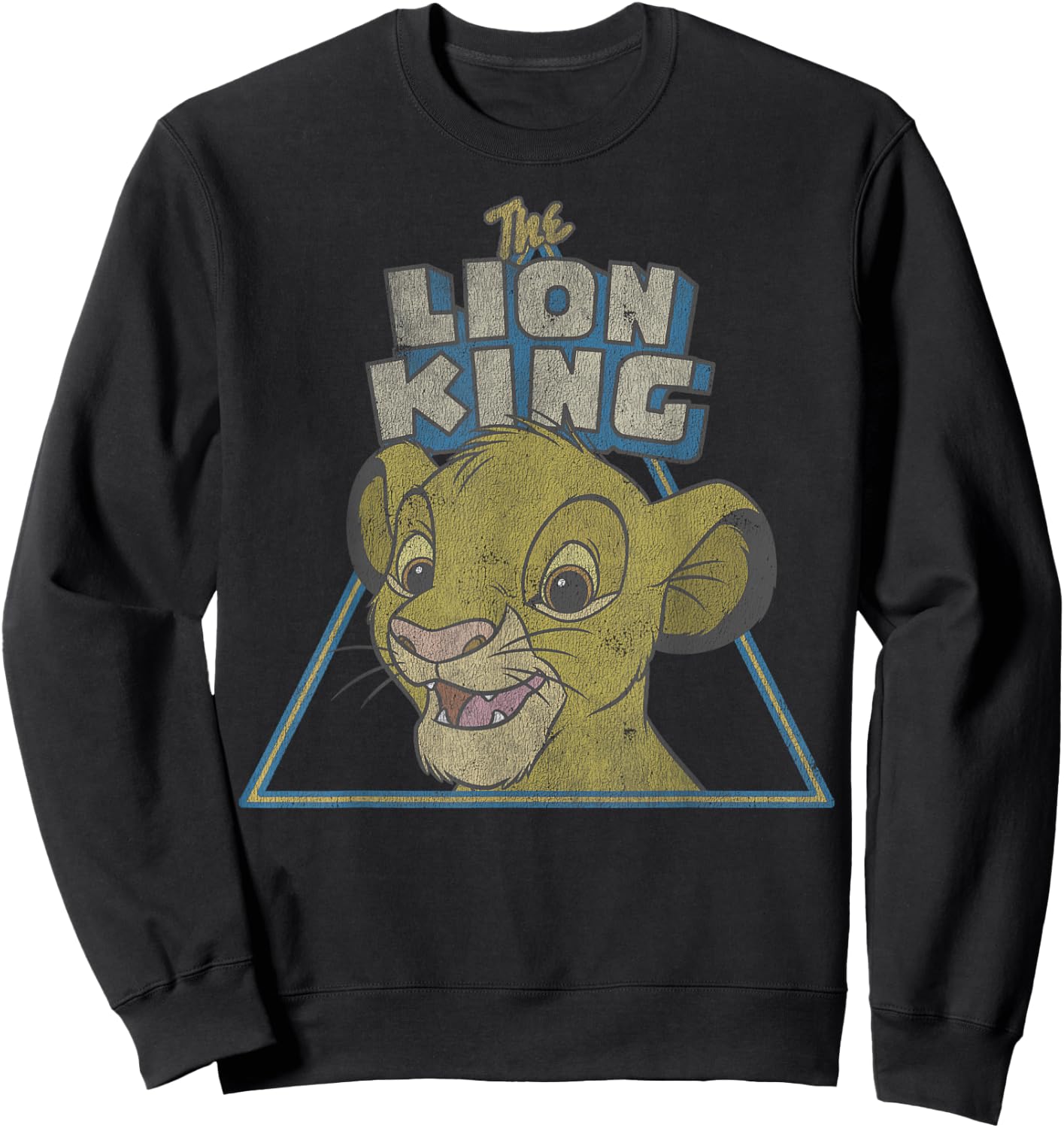 Disney Lion King Retro Cute Simba Face Sweatshirt - Sweatshirt | Black