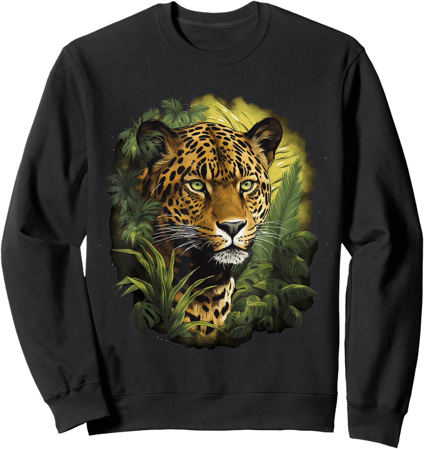 Jaguar Big Cat Lover Print Graphic Design Men Women Kids Sweatshirt - Sweatshirt | Black