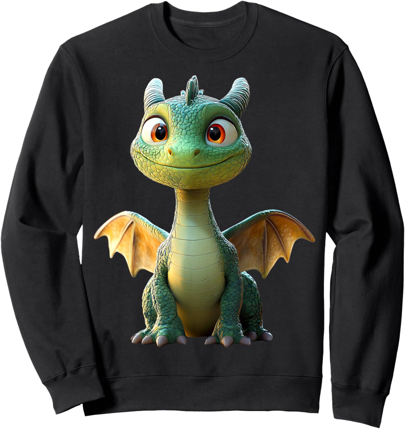 Drache Kleiner Grüner Baby Drache Dragon Süße Drachen Sweatshirt - Sweatshirt | Black