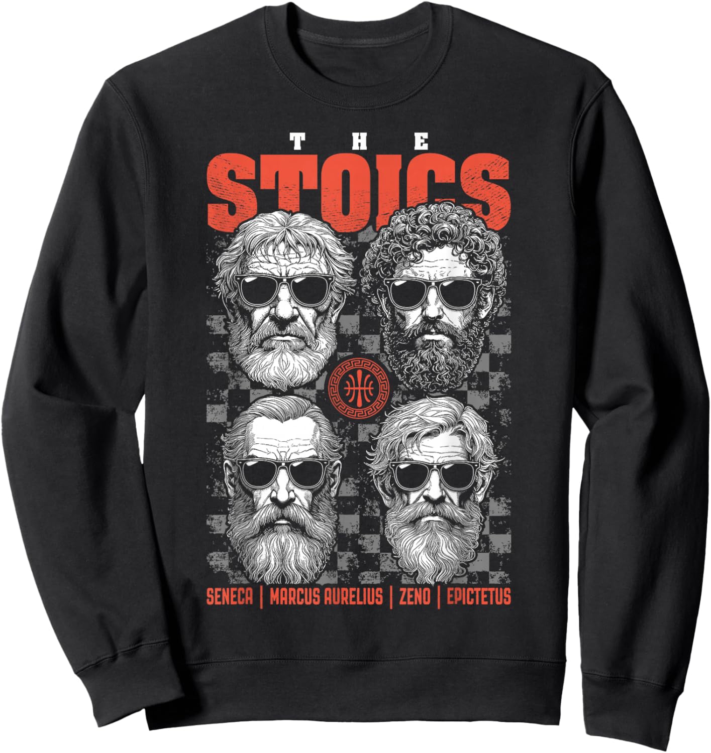 Funny Stoic Philosophy Stoics Band Philosophers , Black, S Sweatshirt - Sweatshirt | Black