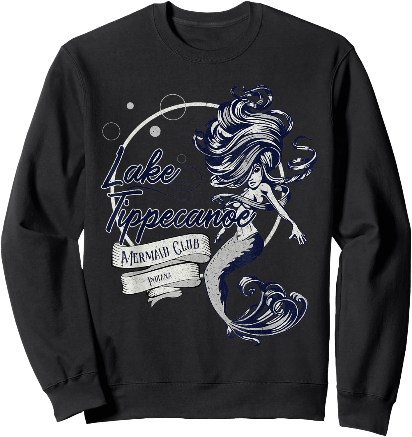 Tippecanoe Lake Mermaid Club, Indiana Sweatshirt - Sweatshirt | Black