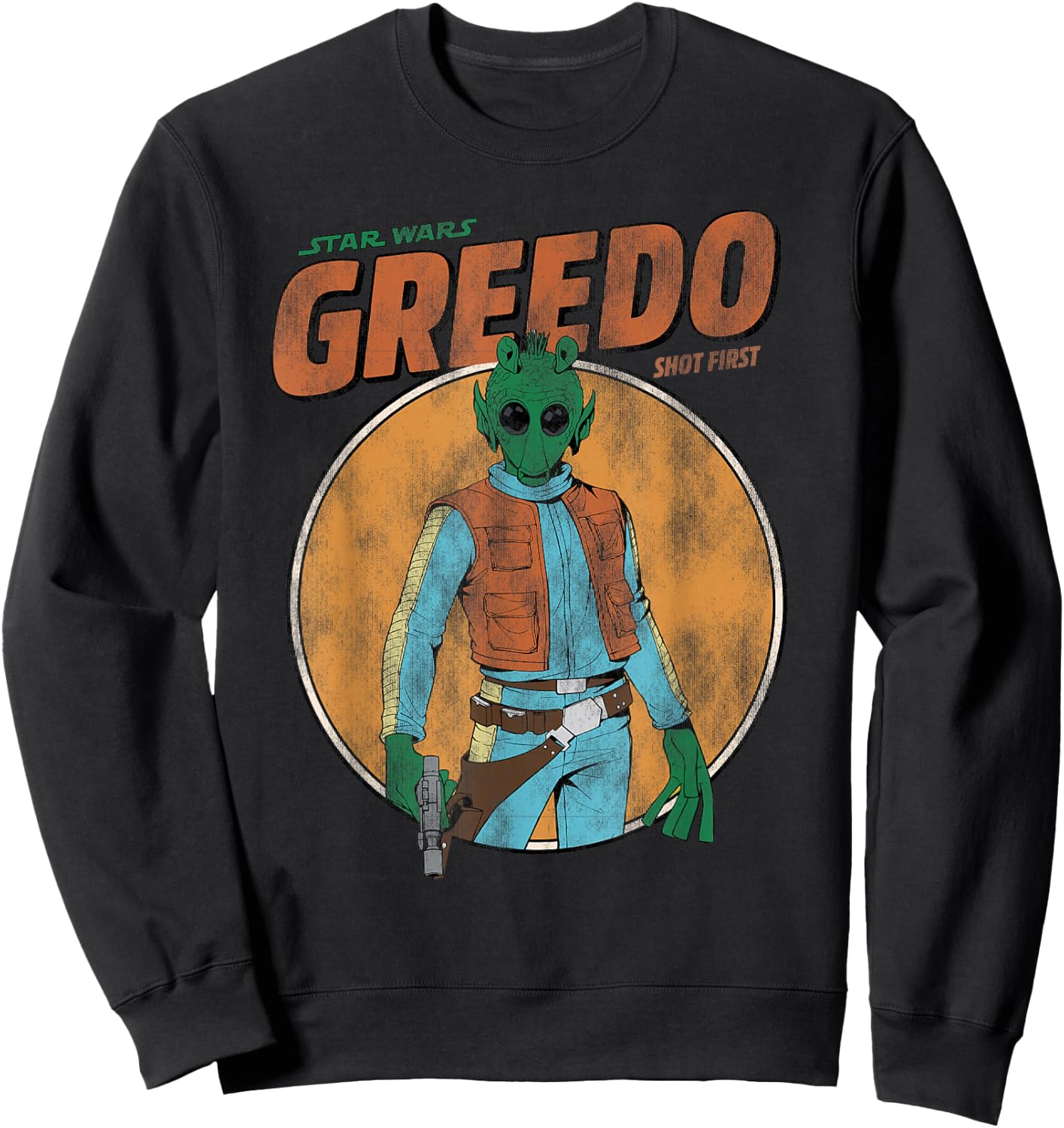 Star Wars Greedo Shot First Retro Sweatshirt - Sweatshirt | Black