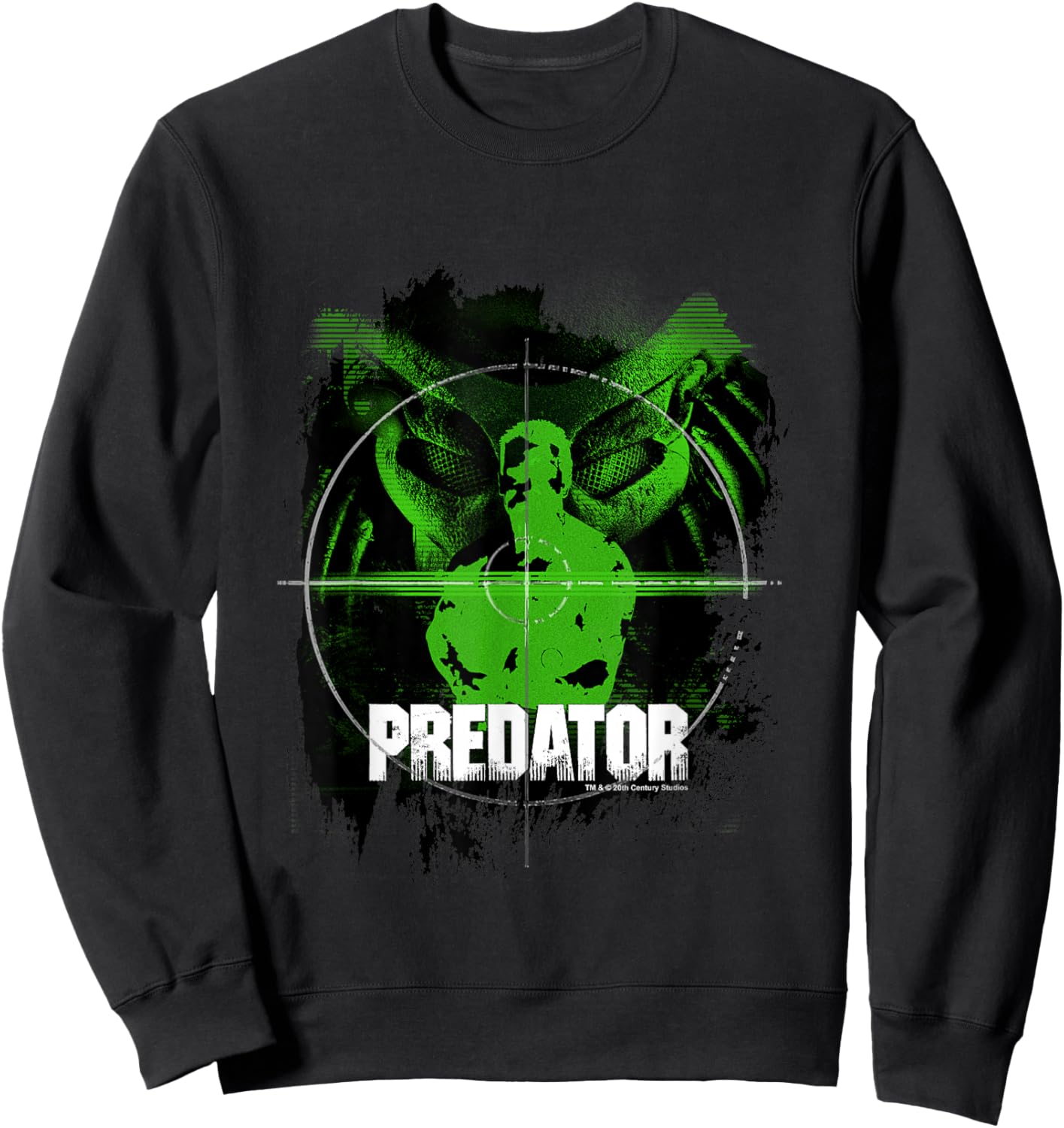 Predator Dutch Alien Hunter Pointer Silhouette Retro Poster Sweatshirt - Sweatshirt | Black