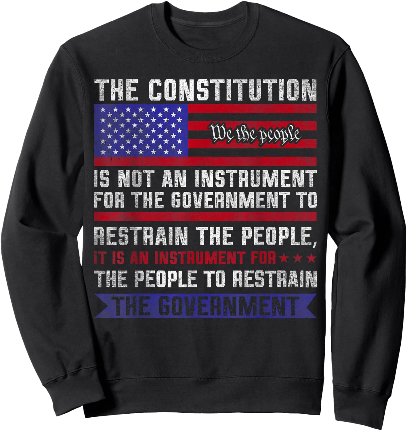 The Constitution is an Instrument - US Patriotic Sweatshirt - Sweatshirt | Black