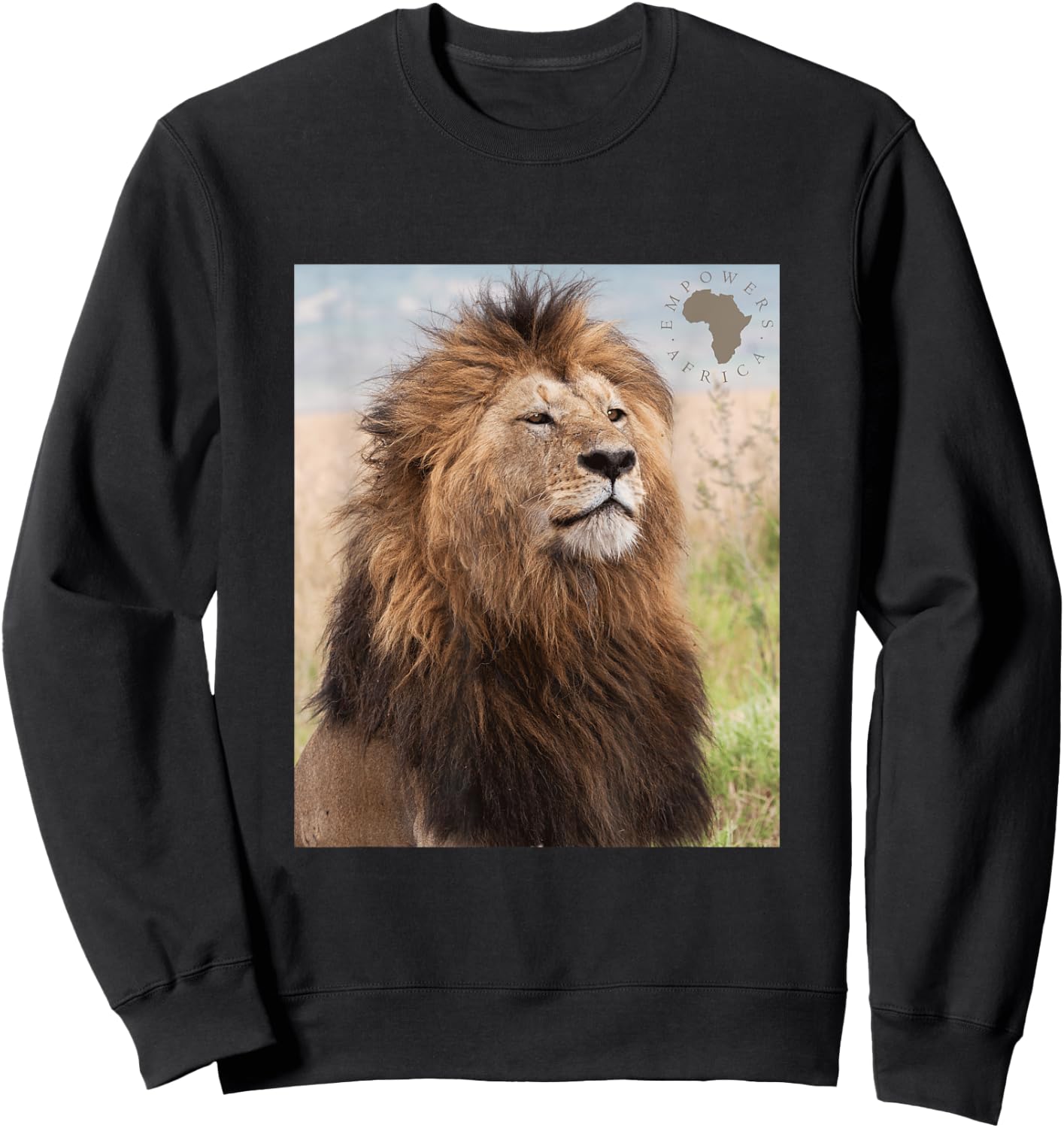 African Lion Pride Sweatshirt - Sweatshirt | Black