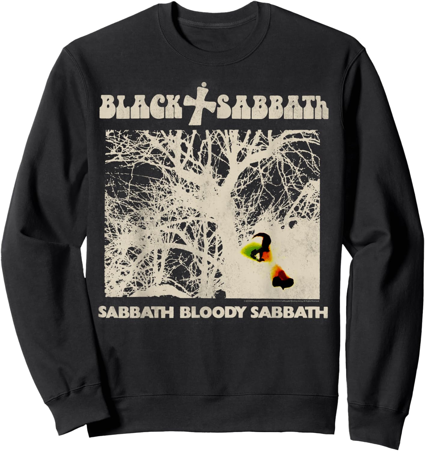 Black Sabbath Official Vintage Negative Sweatshirt - Sweatshirt | Black