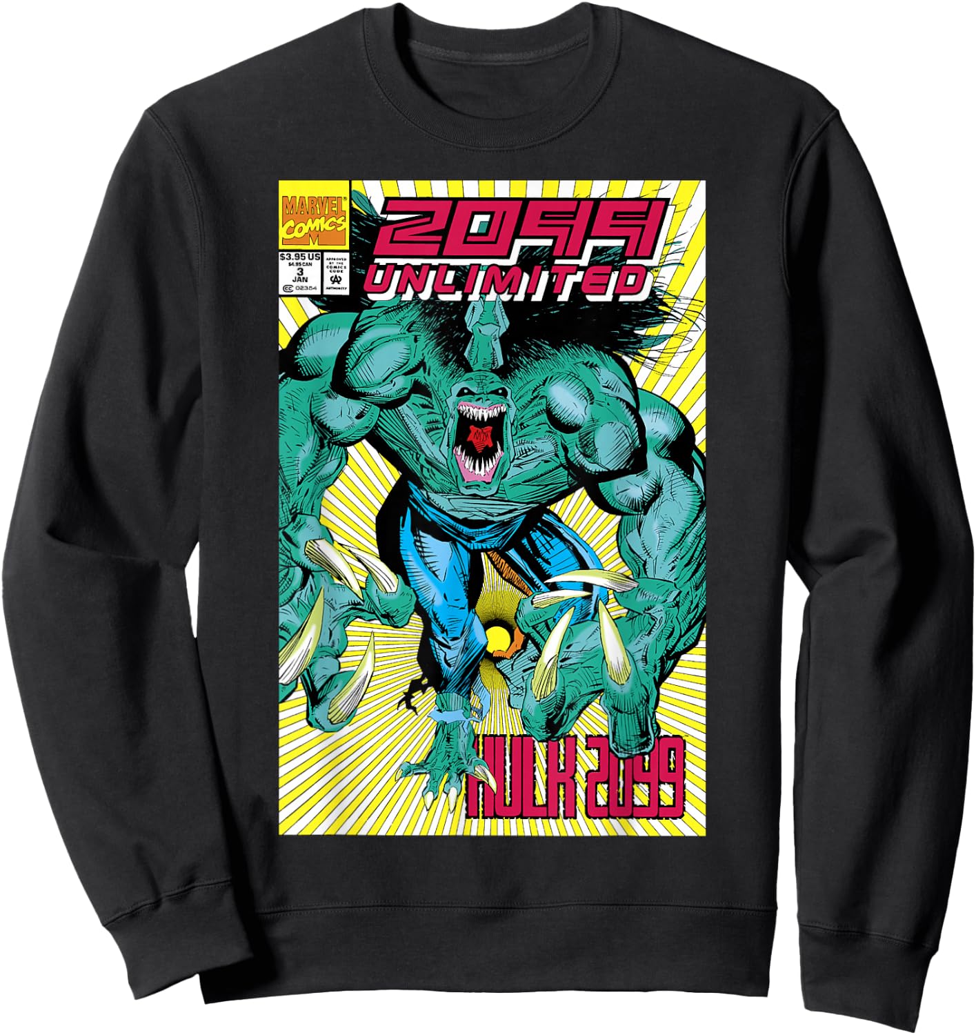 Marvel Hulk 2099 Comic Cover Sweatshirt - Sweatshirt | Black