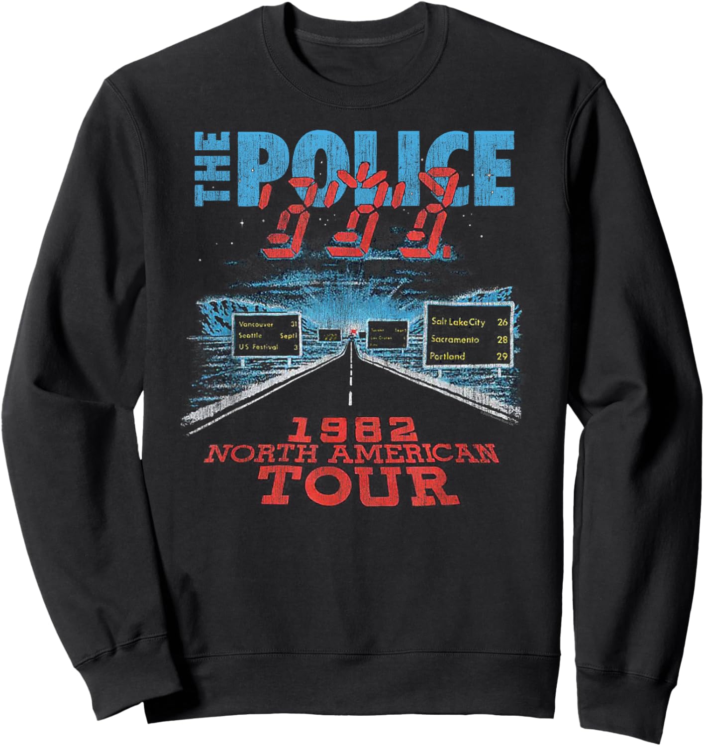 The Police North American Tour V2 Rock Music Band Sweatshirt - Sweatshirt | Black
