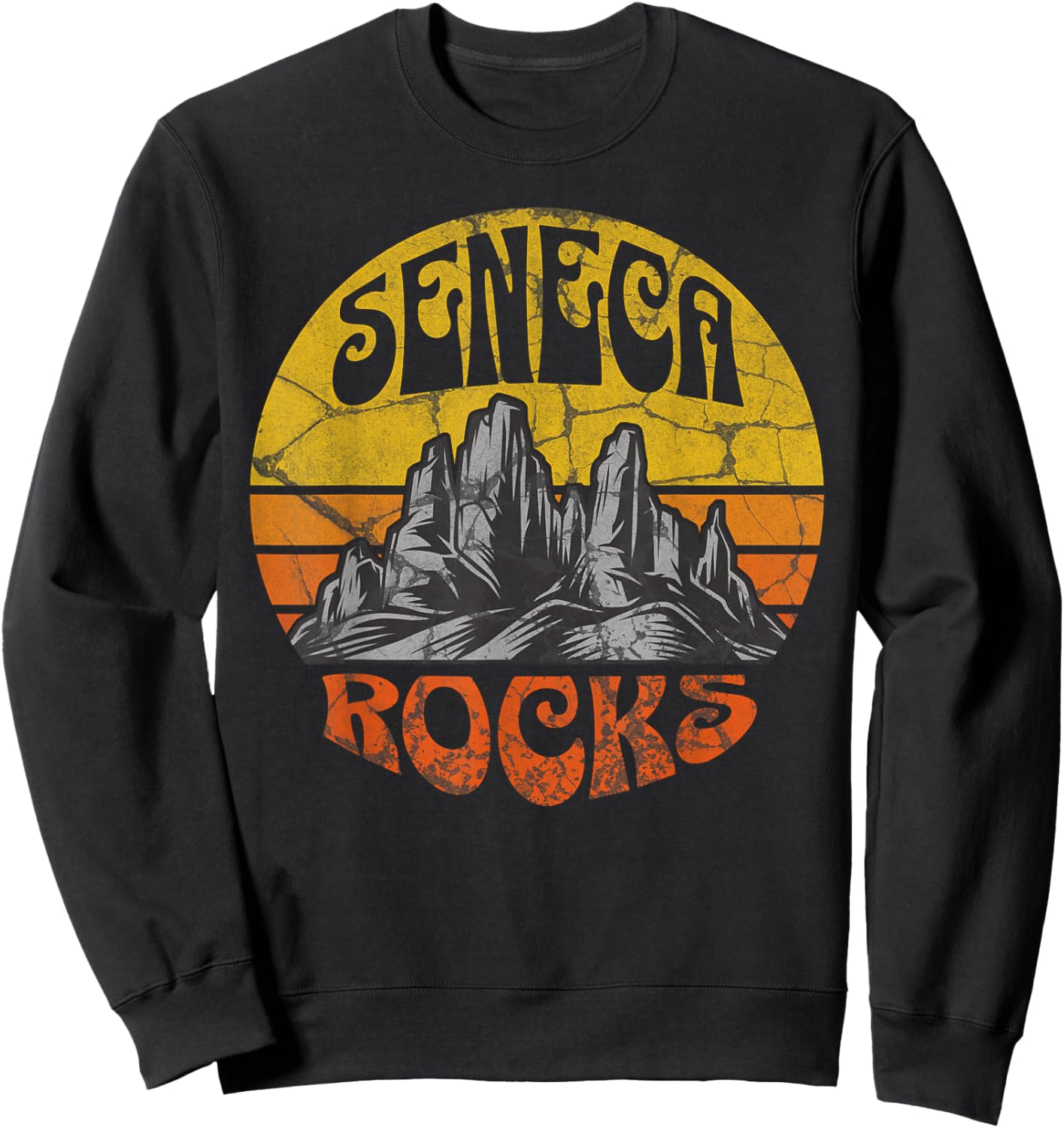 Seneca Rocks West Virginia Nature Hiking Outdoors Sweatshirt - Sweatshirt | Black